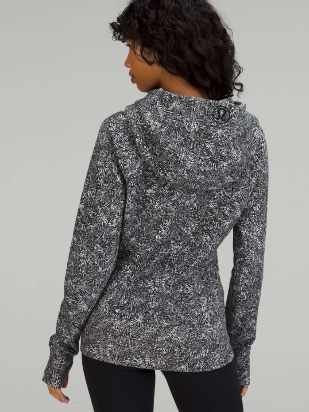 lululemon athletica Scuba Full-Zip Hoodie - Offbeat Alpine White Black - Picture 3 of 8